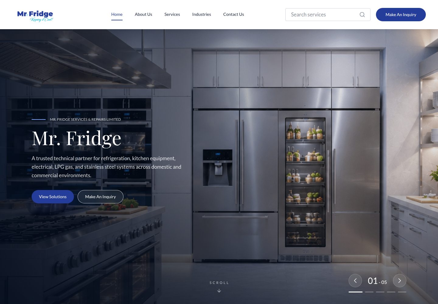 Mr. Fridge business website